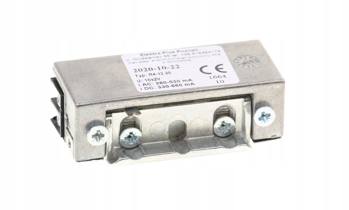 ZACZEP ELEKTROMAGNETYCZNY R4-12.20 Z BLOKADĄ 12V