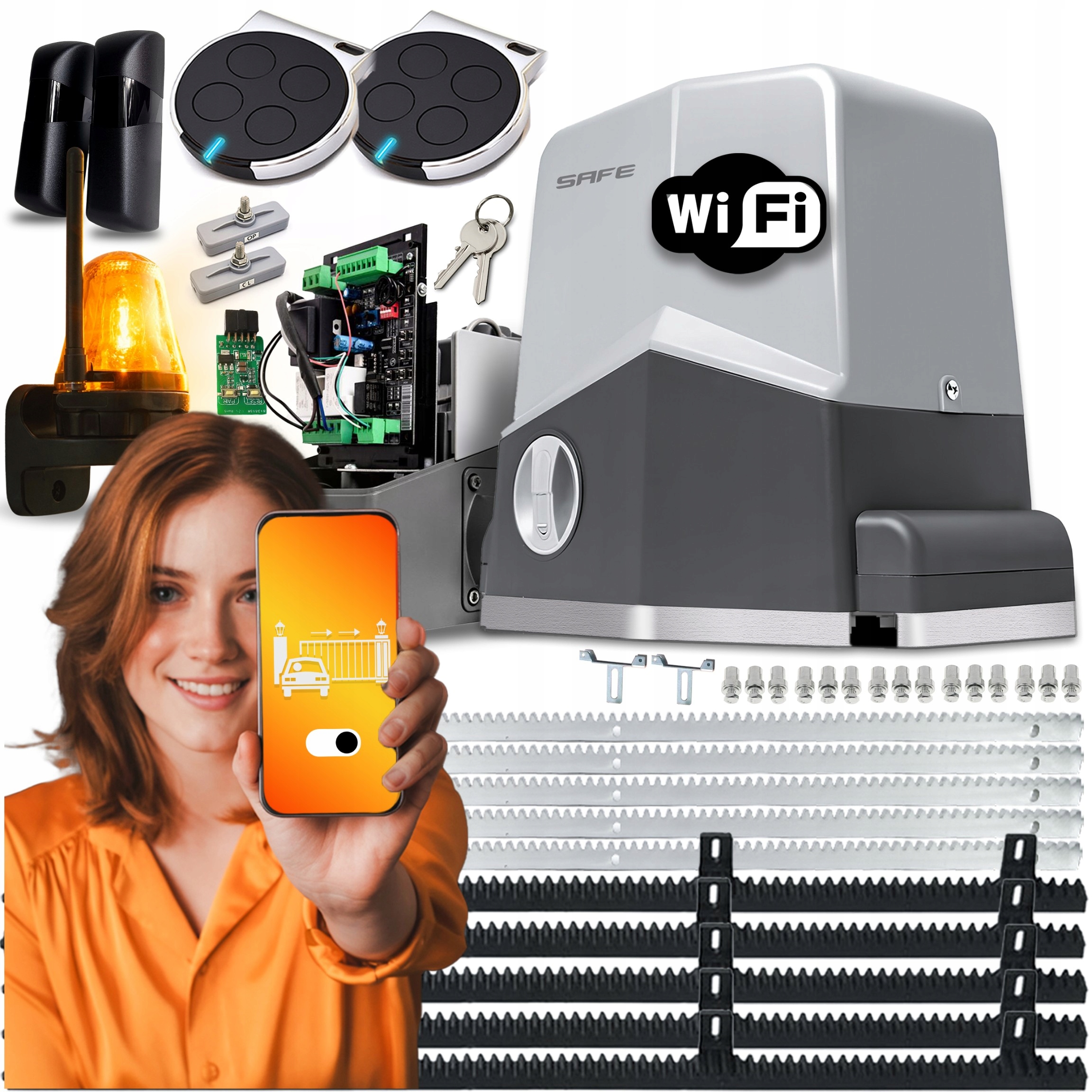 Set Pohon Pro Posuvnou Bránu lampa pohonu ovladače Wifi Tuya Automat