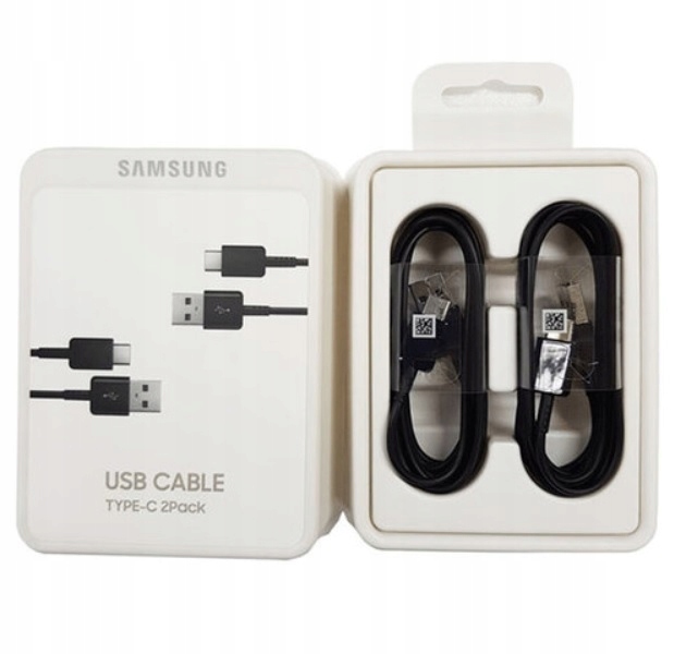 Kabel Usb-c Samsung EP-DG930MB, 2 sztuki, czarny