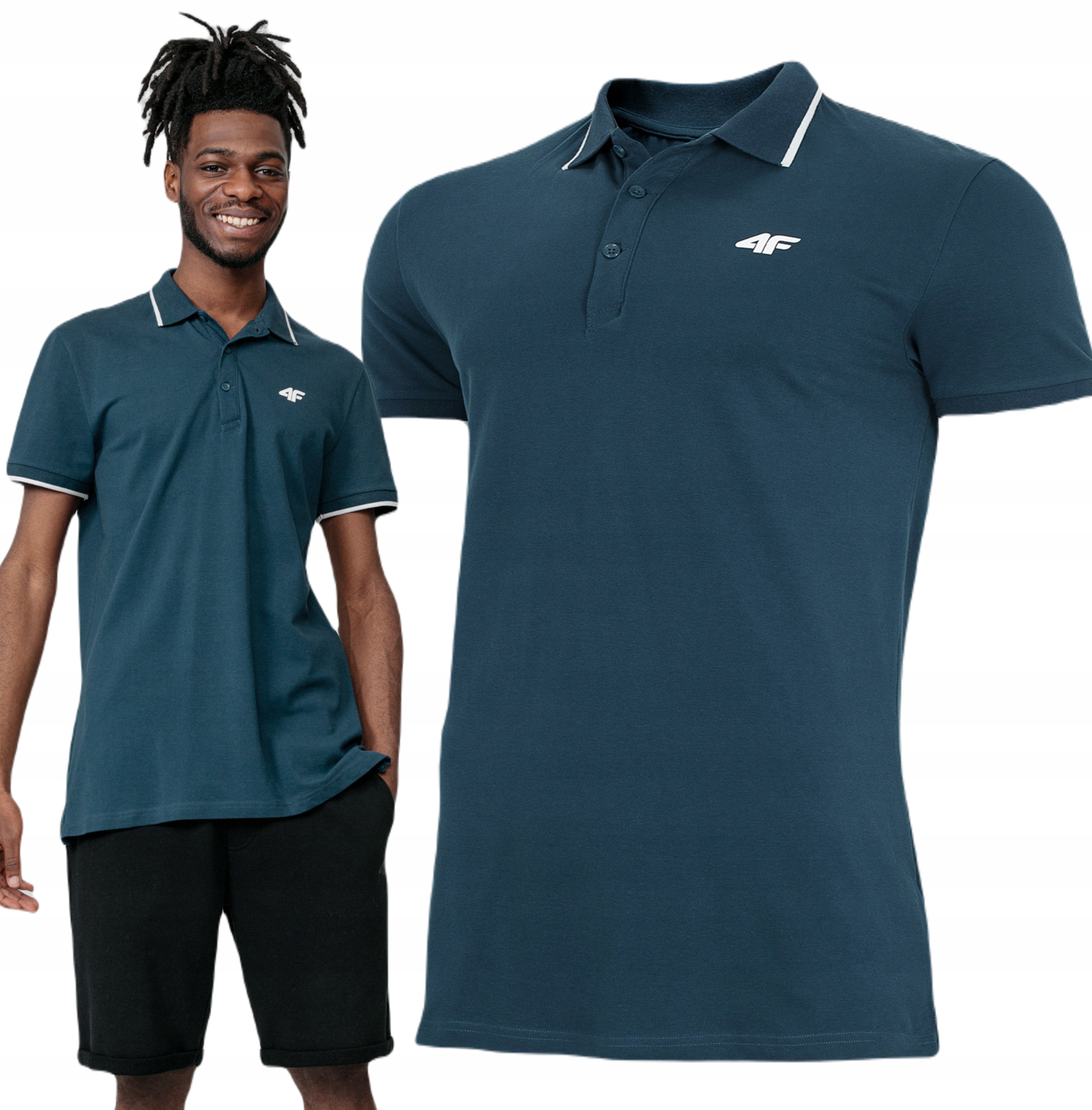

Męska Koszulka Polo 4F Polówka Denim TSM357 S
