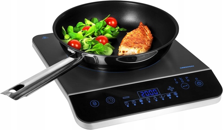PŁYTA INDUKCYJNA KUCHENKA PRZENOŚNA 2000W TIMER 8 Progr.NIEMIECKA MEDION