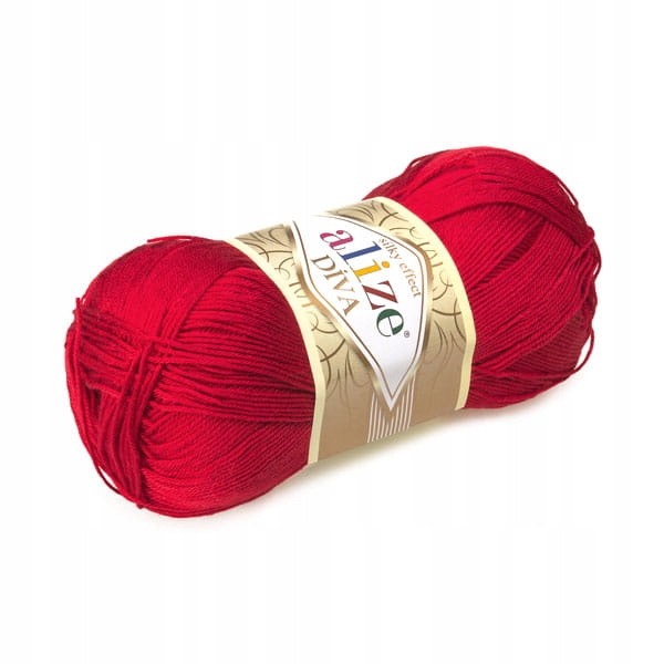 Włóczka Diva 106 Czerwony