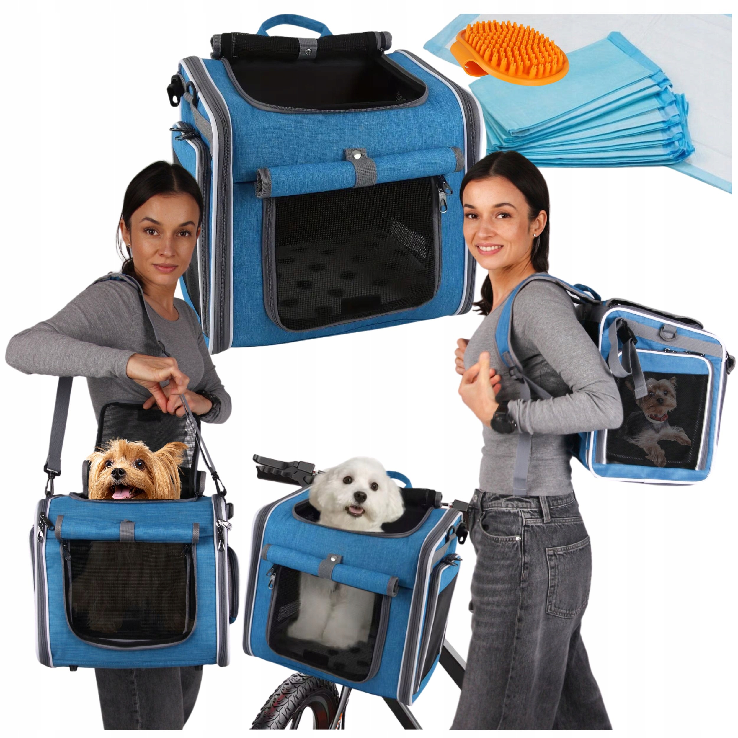 Levně Přepravka taška pro psa kočku, cestovní, rozkládací autosedačka, velká, pevná