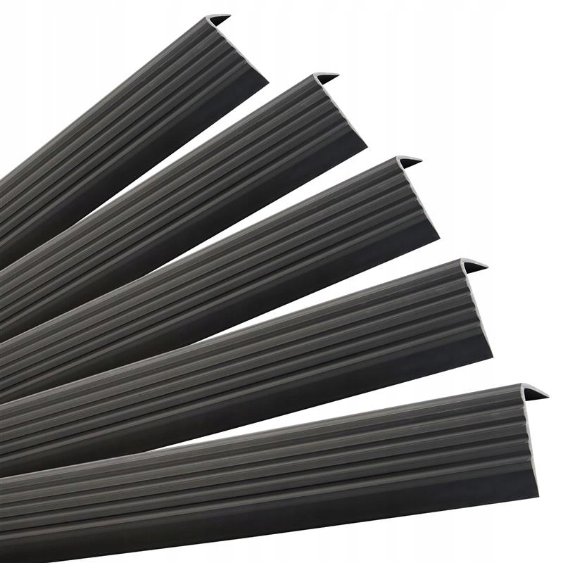 Sada: Samolepiace schodiskové profily, čierne, 40x25 mm, 100 cm ks