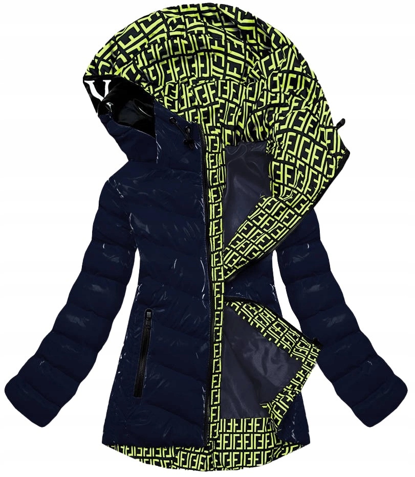 Metalická Bunda Kapuce XW810X Námořnická Modrá S (36)