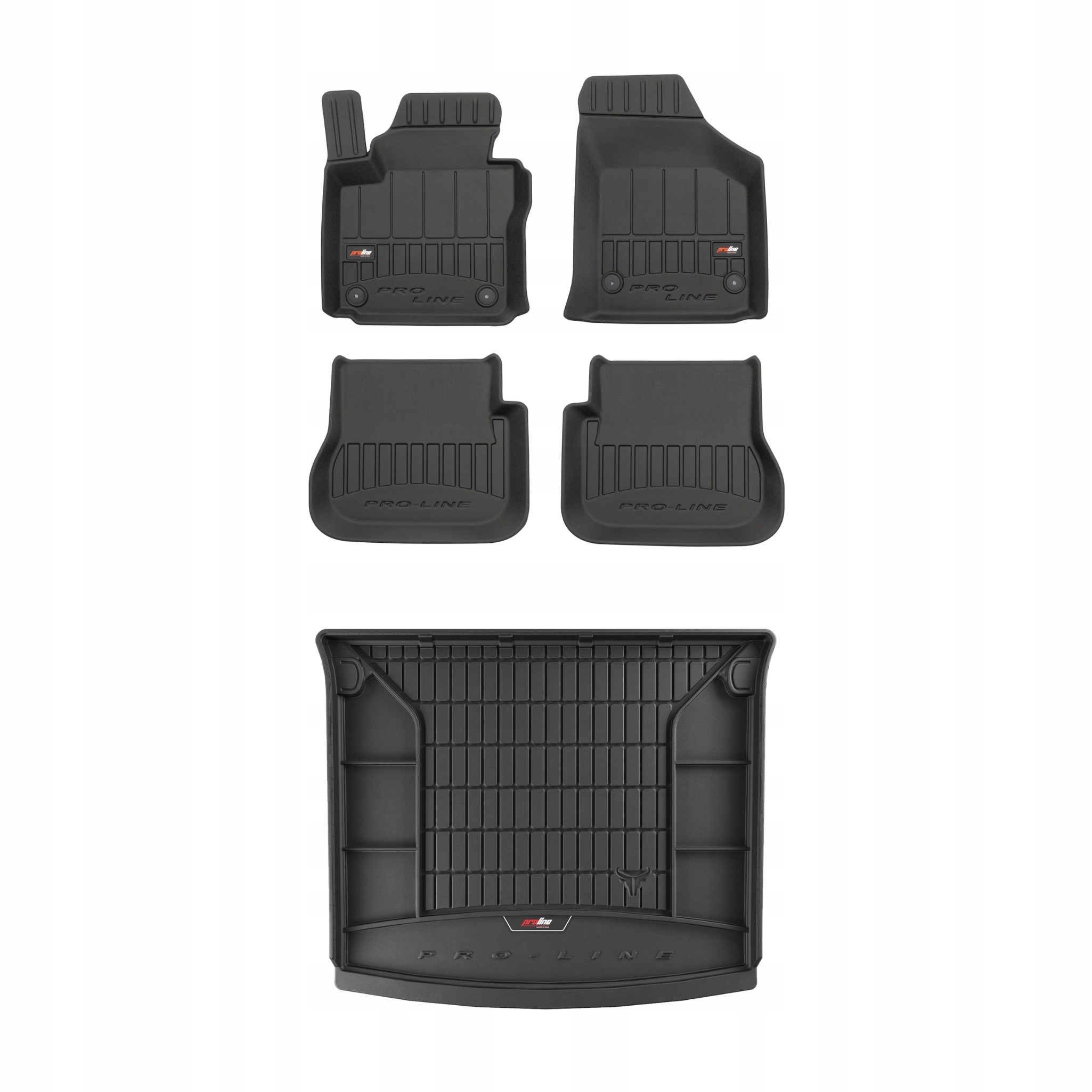 Frogum 3D Sada gumových koberců a rohože s logem pro Vw Caddy III 2015-2020