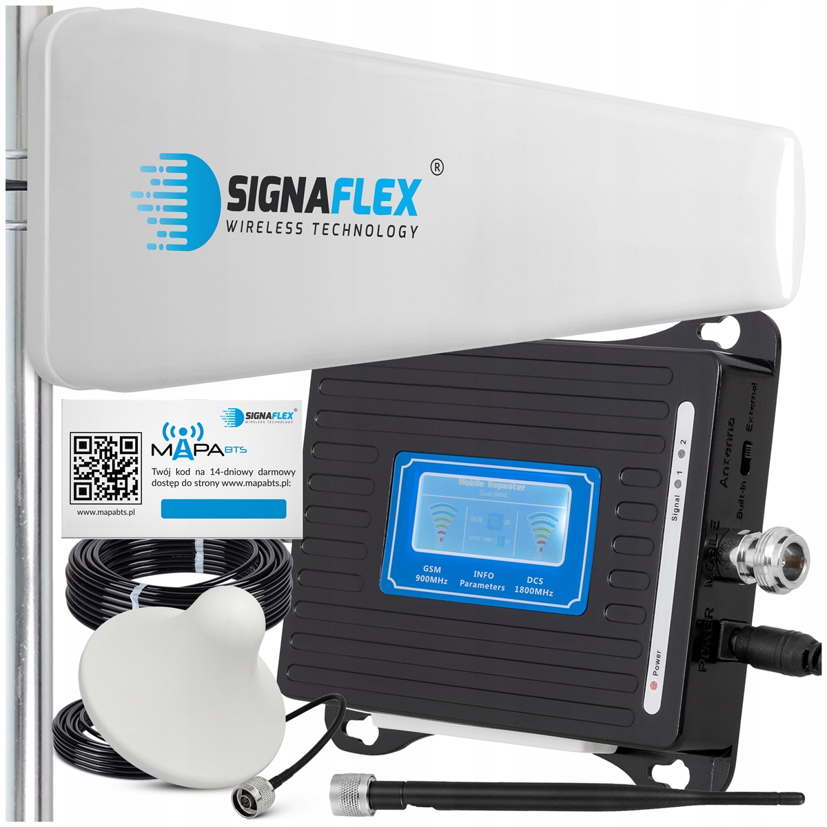 Sada Zosilňovačov 65 dBi Telefonného Signálu Gsm Internetu 4G Lte Antény 10 m