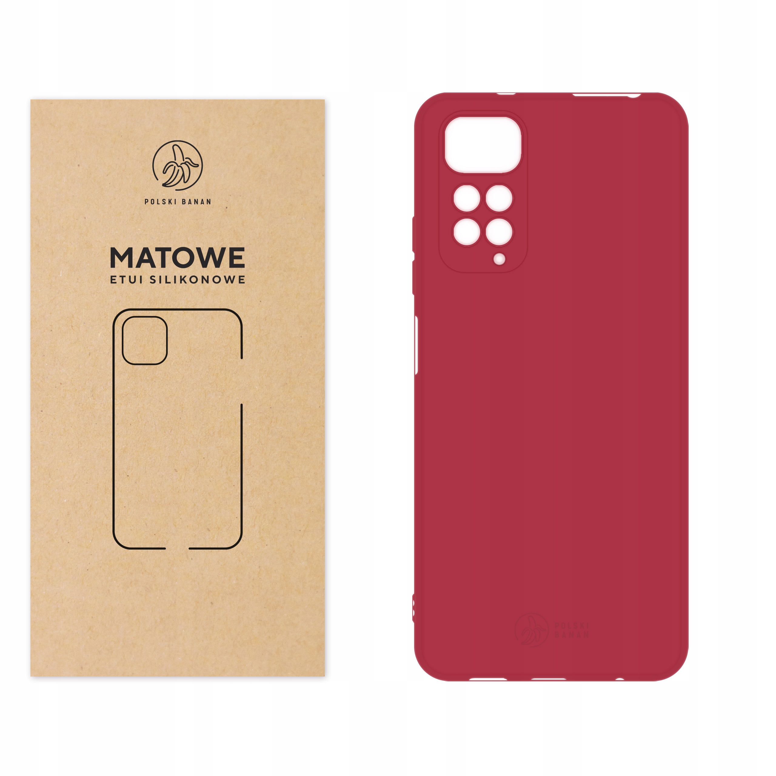 

Etui Matowe do Xiaomi Redmi Note 11 11S wiśniowe
