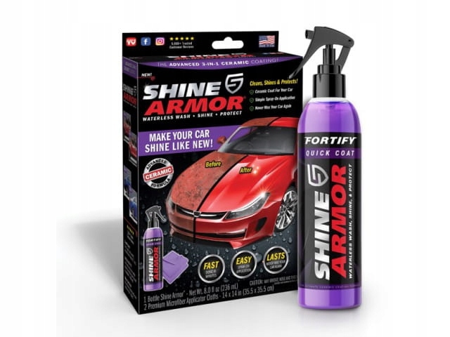 SHINE ARMOR OCHRONA LAKIERU WOSK POŁYSK MIKROFIBRA Producent bez marki