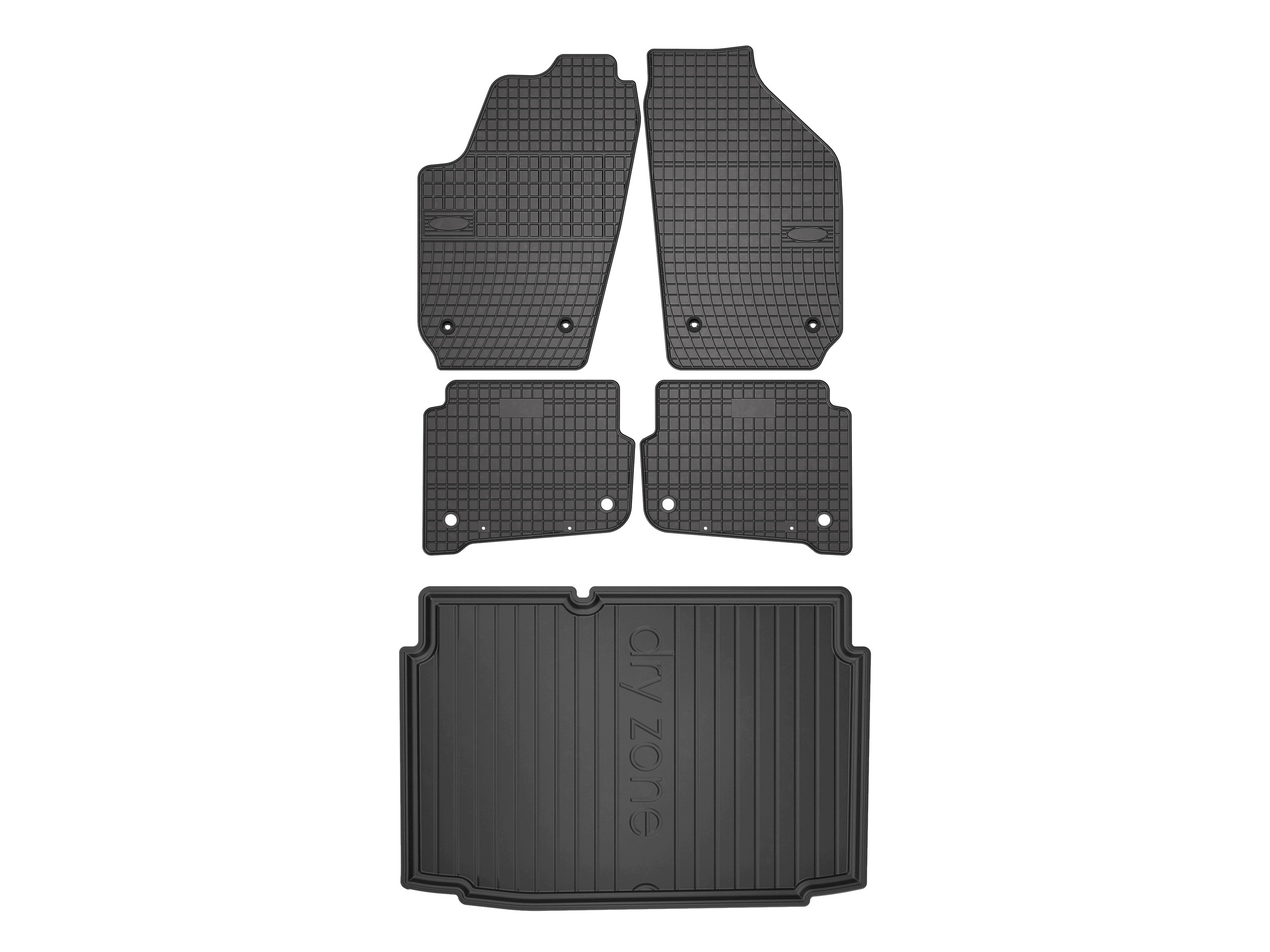 Gumové koberce rohož DryZone pro: Volkswagen Polo IV 9N 2001-2009