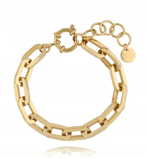 Náramek By Dziubeka se zlatým řetízkem Stainless Elegance