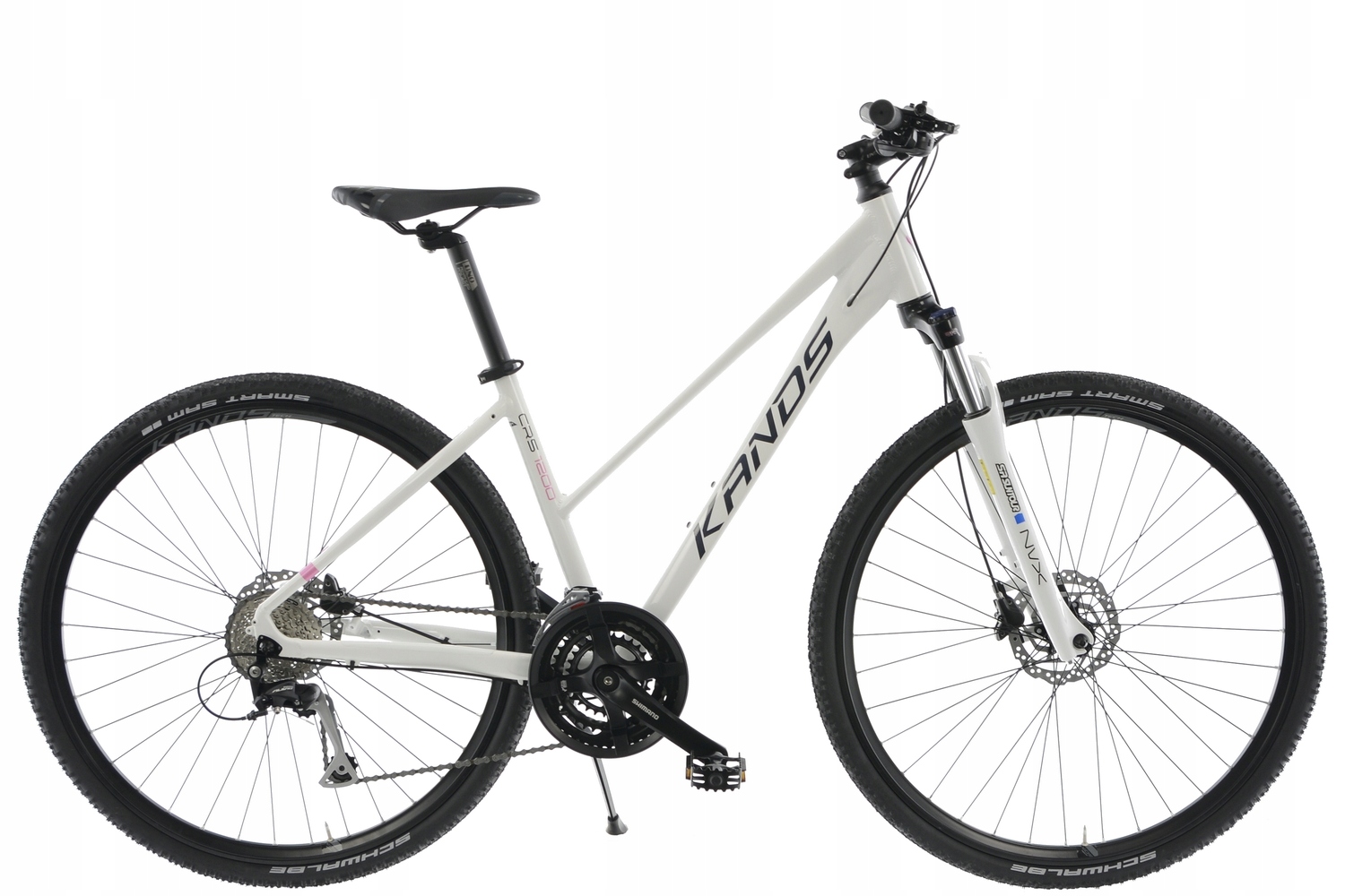Rower Kands Crossowy 28 Crs 1200 r17' bia-róż ALIVIO HYDRAULIKA r25D Nowość