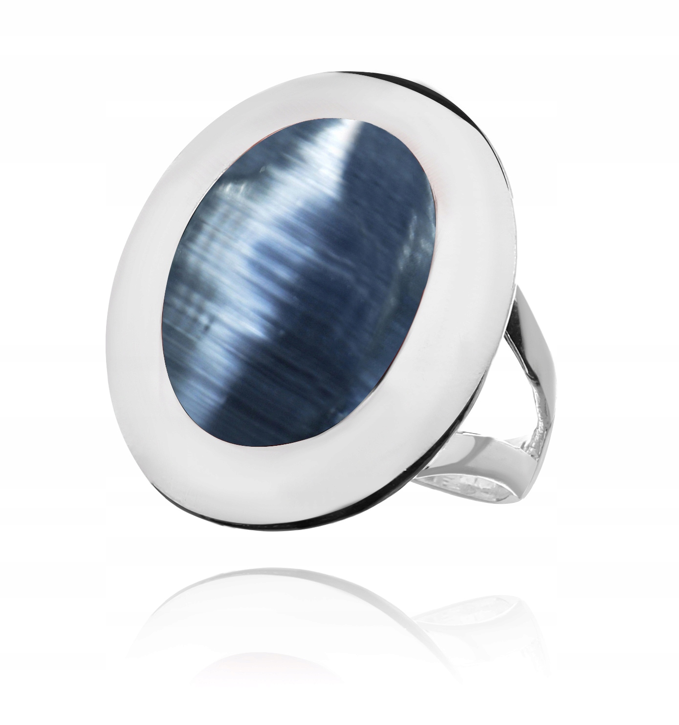 

Pierścionek Srebrny Z Szarym Uleksytem Rozmiar 22