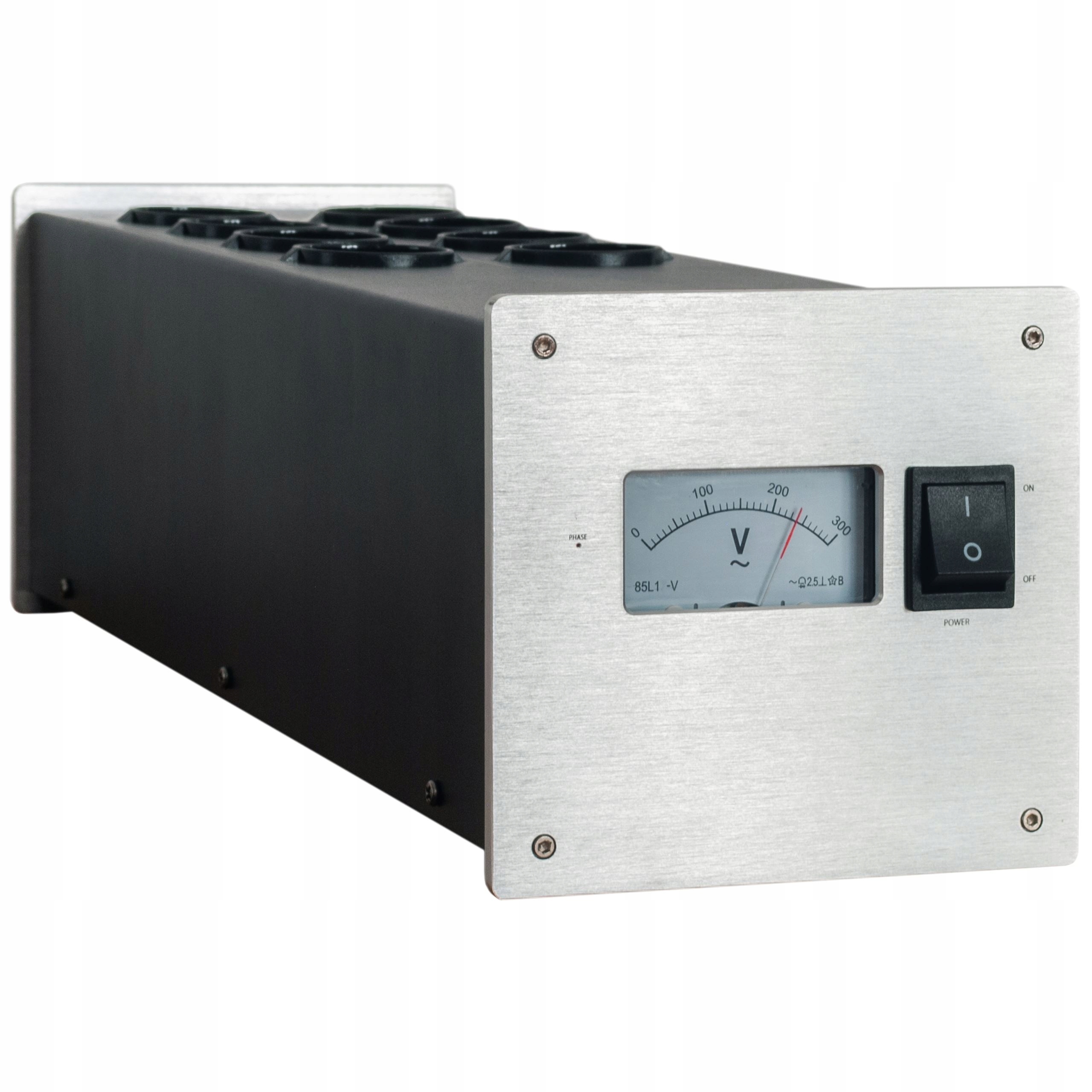 LISTWA ZASILAJĄCA 8 GNIAZD KONDYCJONER FILTR TAGA HARMONY PF-1000DC SREBRNA