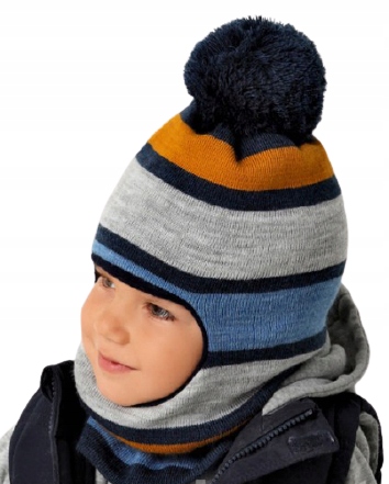 ЗИМНЯЯ ШАПКА ДЕТСКАЯ 50 52 БАЛАКЛАВА 18м +