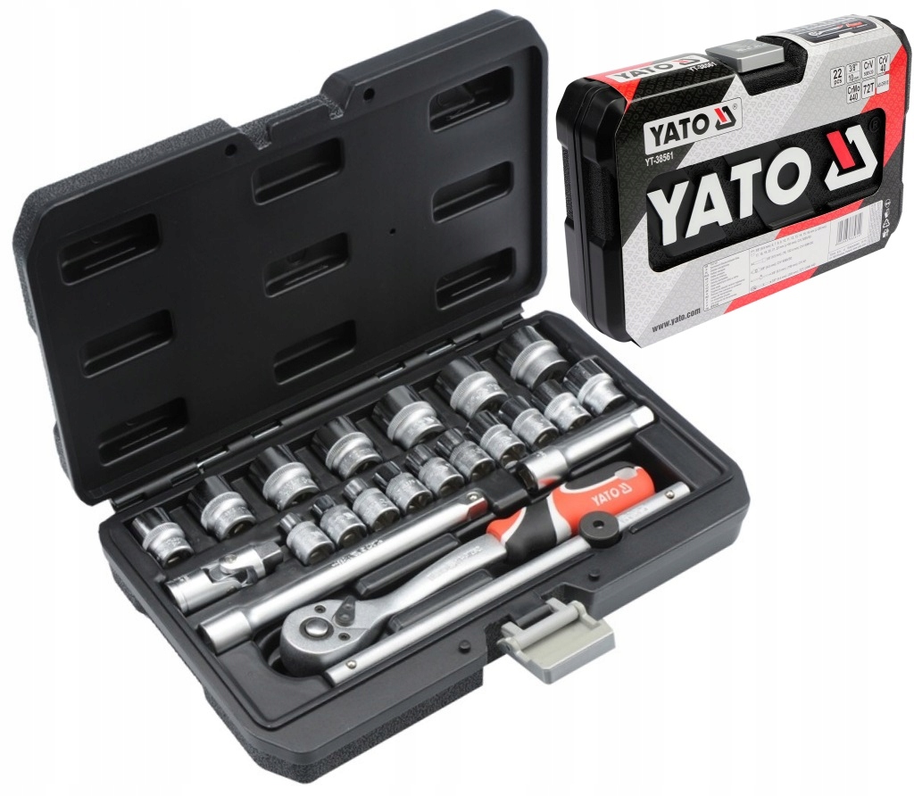 

Zestaw Narzędziowy 3/8'' 22cz Yato YT-38561 Klucze