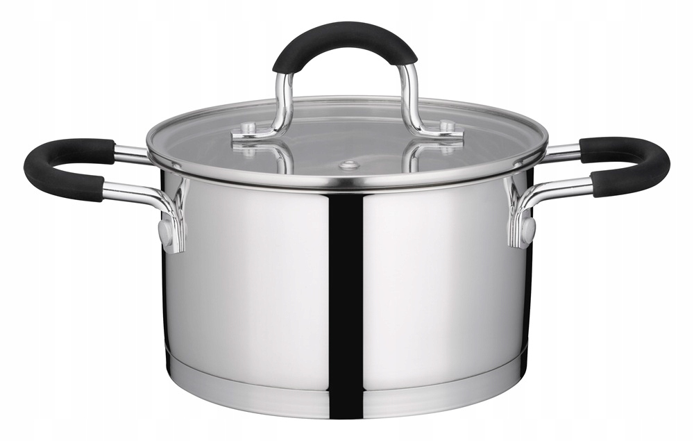 Garnek okrągły z pokrywą szklaną Torres 26 cm 7L stal nierdzewna