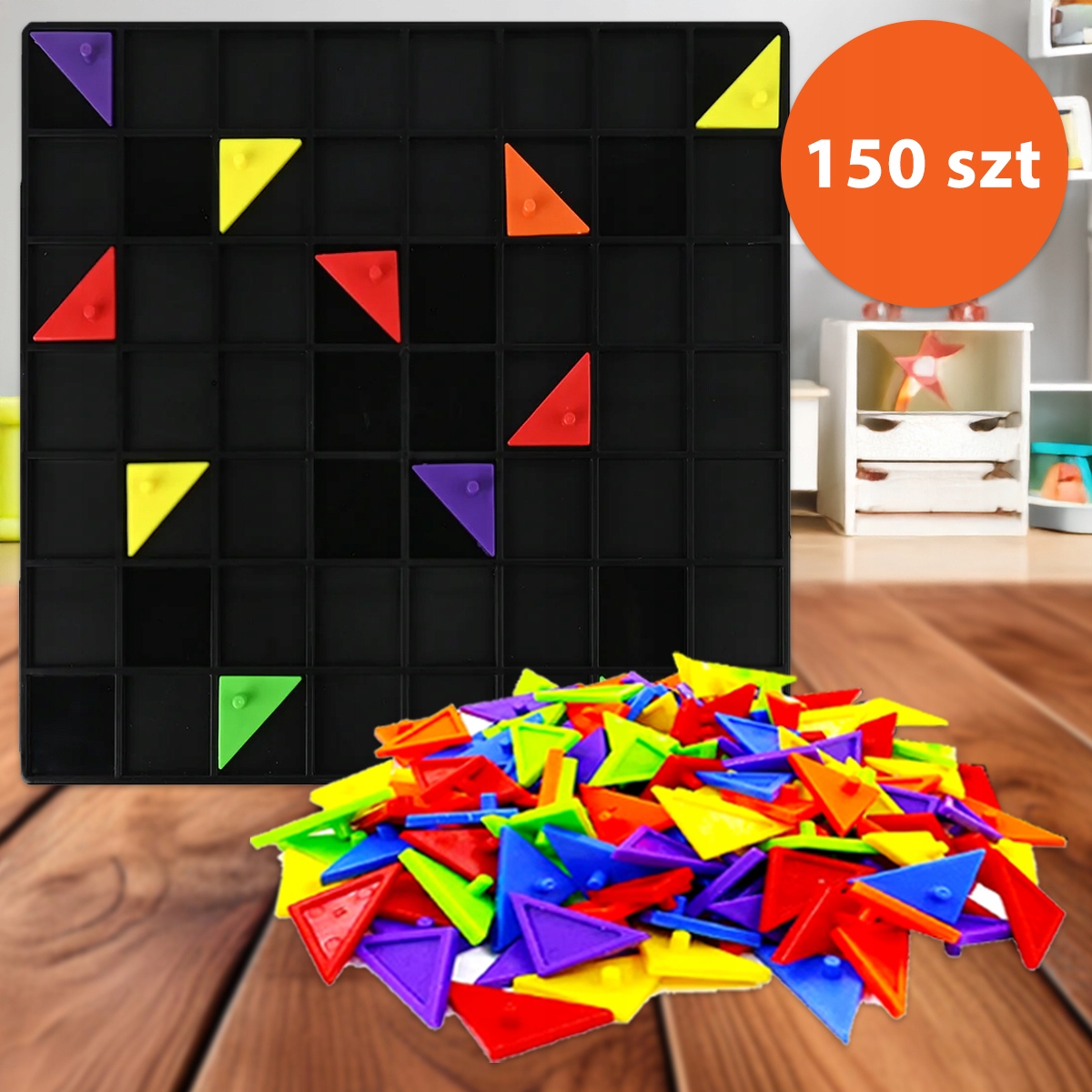 TANGRAM 2枚セット Tangram drewniana gra logiczna klocki UKŁADANKA 7e