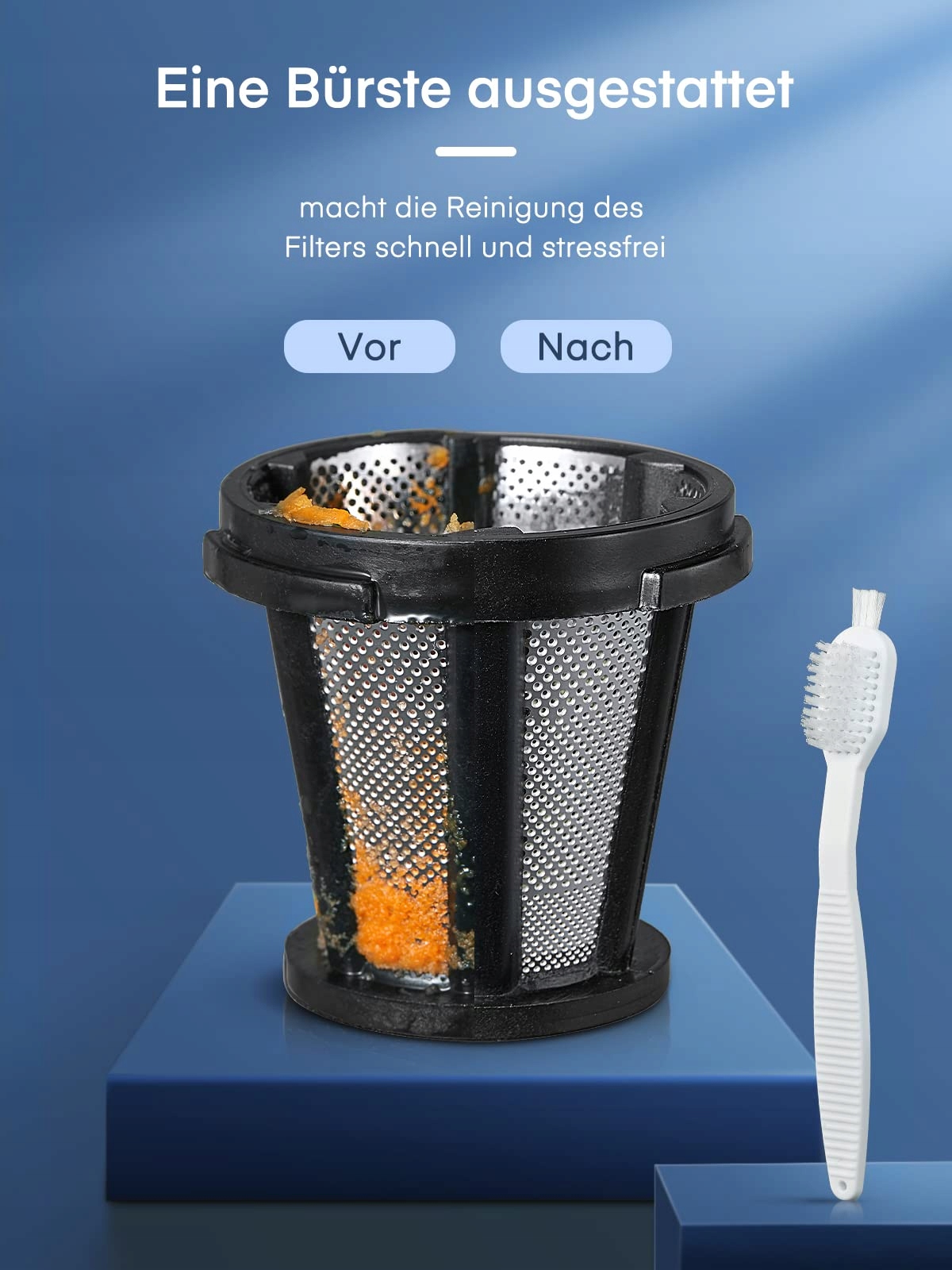 HOUSNAT Wolnoobrotowa Wyciskarka Do Soków Z Warzyw I Owoców BPA Free — miniatura 3