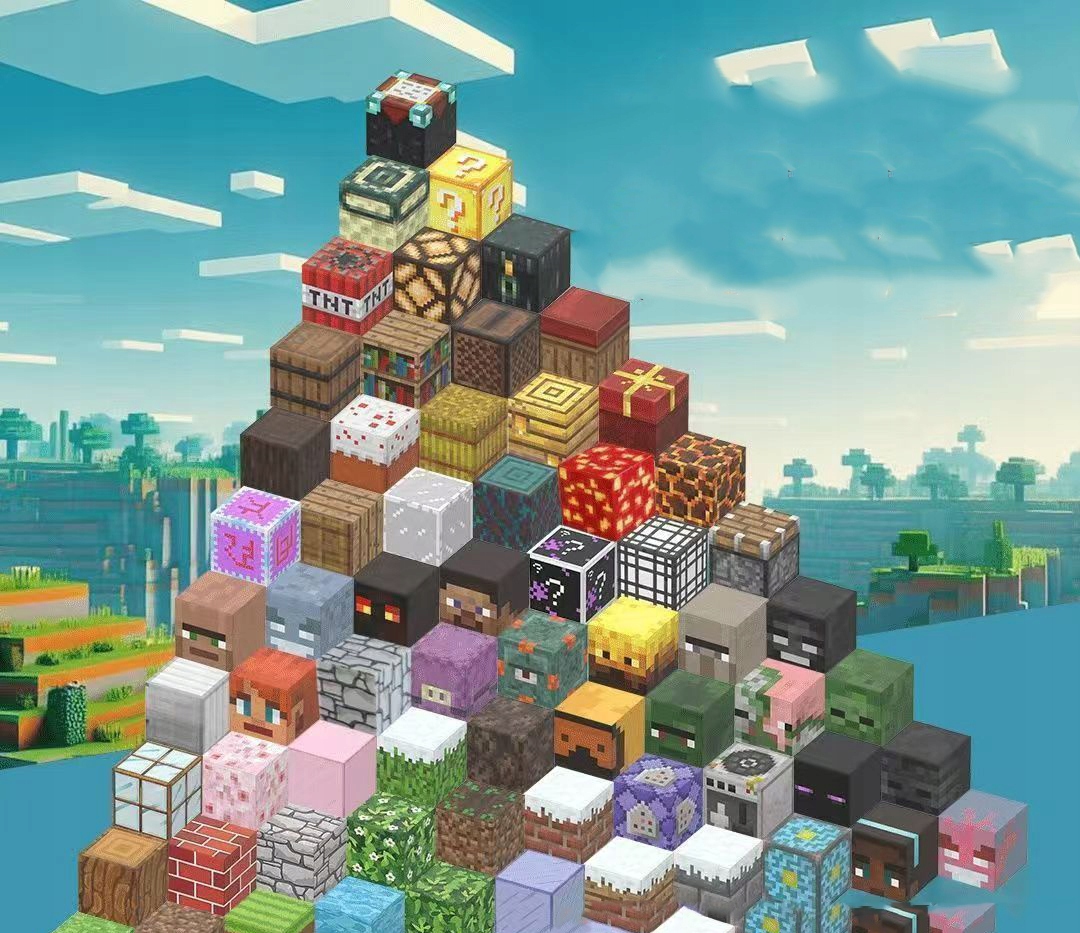 MAGNETINIAI KALADĖLIAI KUBŲ KALADĖLIAI 184 KALADĖLIAI + 2 ŽMONĖS PIKSELIAI Originali pakuotė