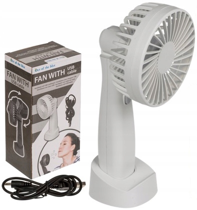 

Wiatrak Akumulatorowy na Usb ruchoma głowica Biały