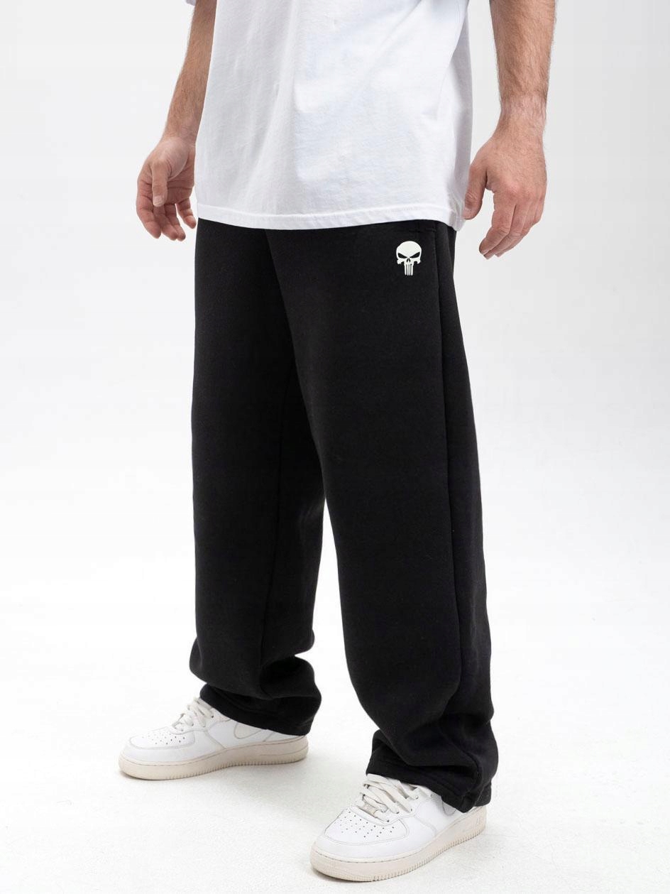 Pánské Tepláky Baggy Široké Bavlněné Černé Marvel Punisher XL