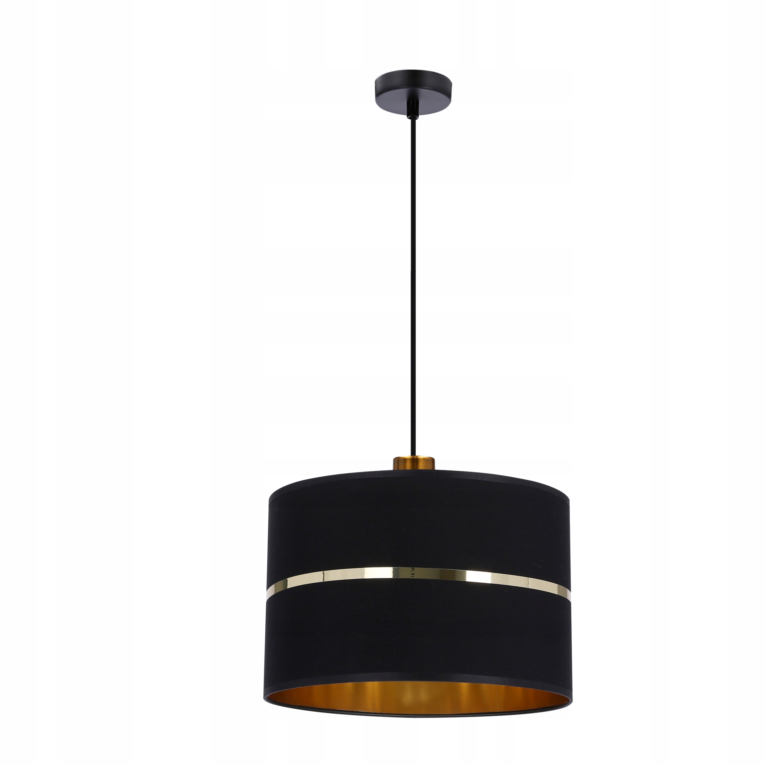 Závěsná lampa Assam 105 cm E27 Stropní Jednotlivá Černá Zlatá E27 Abažur