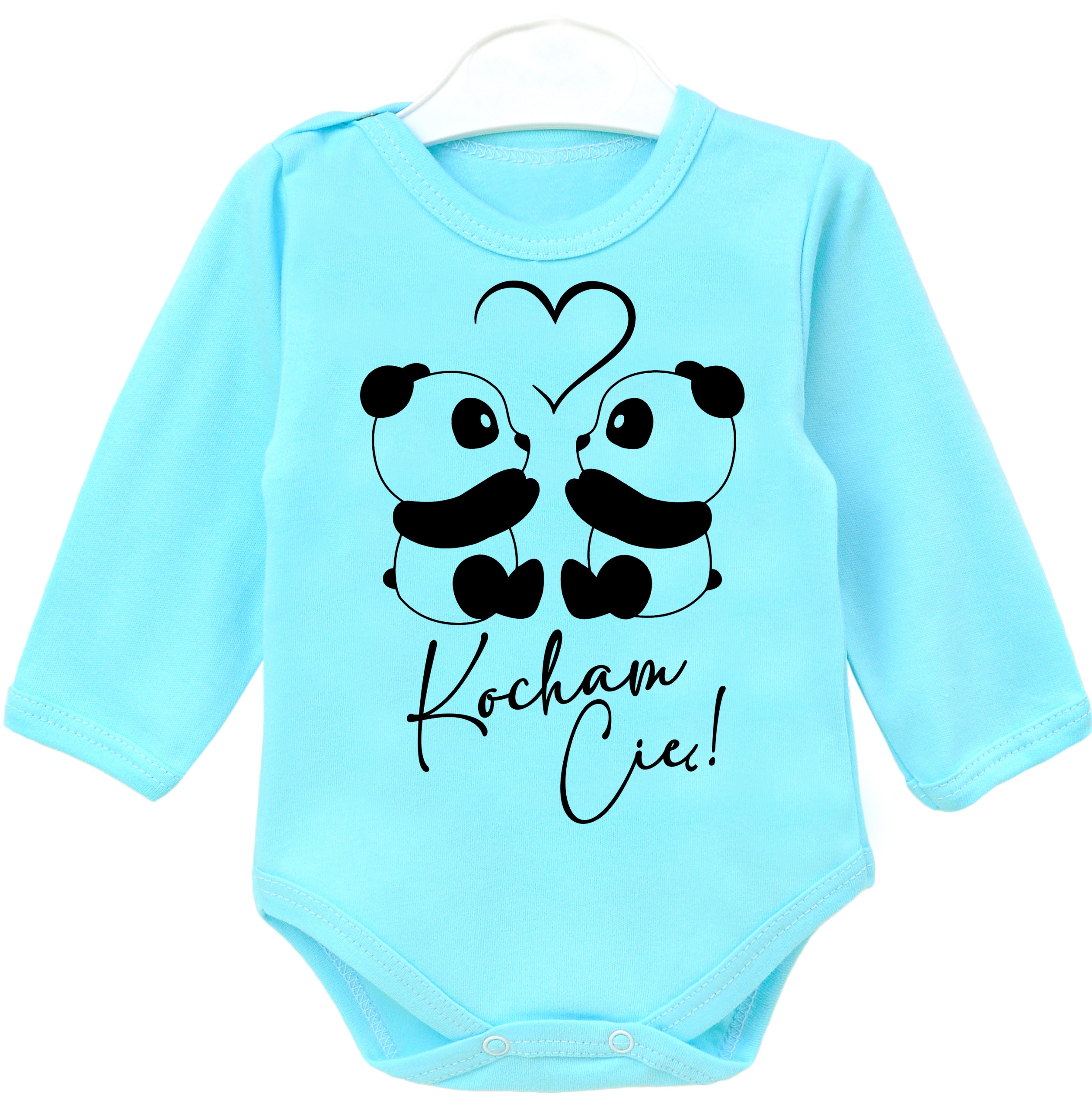 

Body dł rękaw z nadrukiem Kocham Cię Panda r. 80