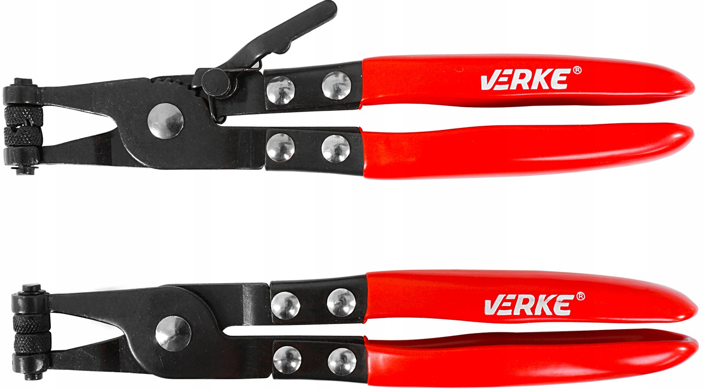 SZCZYPCE DO OPASEK ZACISKOWYCH ROZPRĘŻNYCH VERKE Długość 220 mm