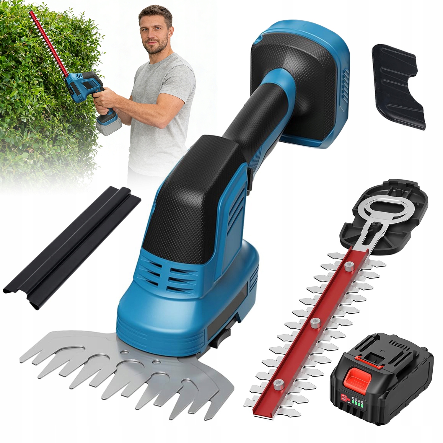 Akumulátorové Nůžky Na Živý Plot Pro Stříhání Keřů A Stříhání Větví 21V