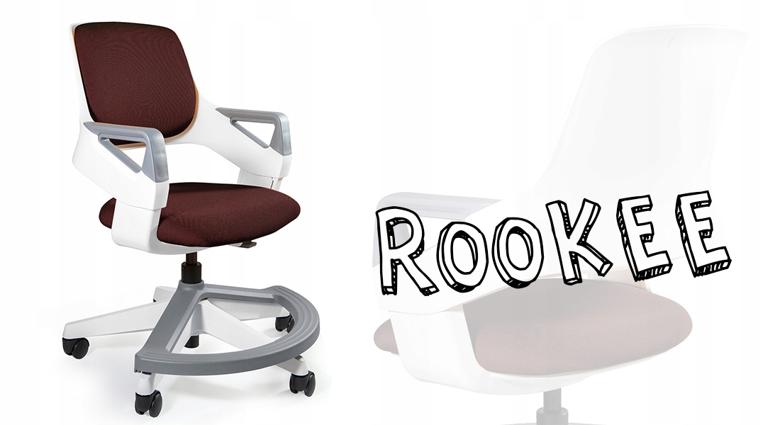 Fotel Obrotowy Rookee Burgundy Unique Kolor obicia odcienie brązu