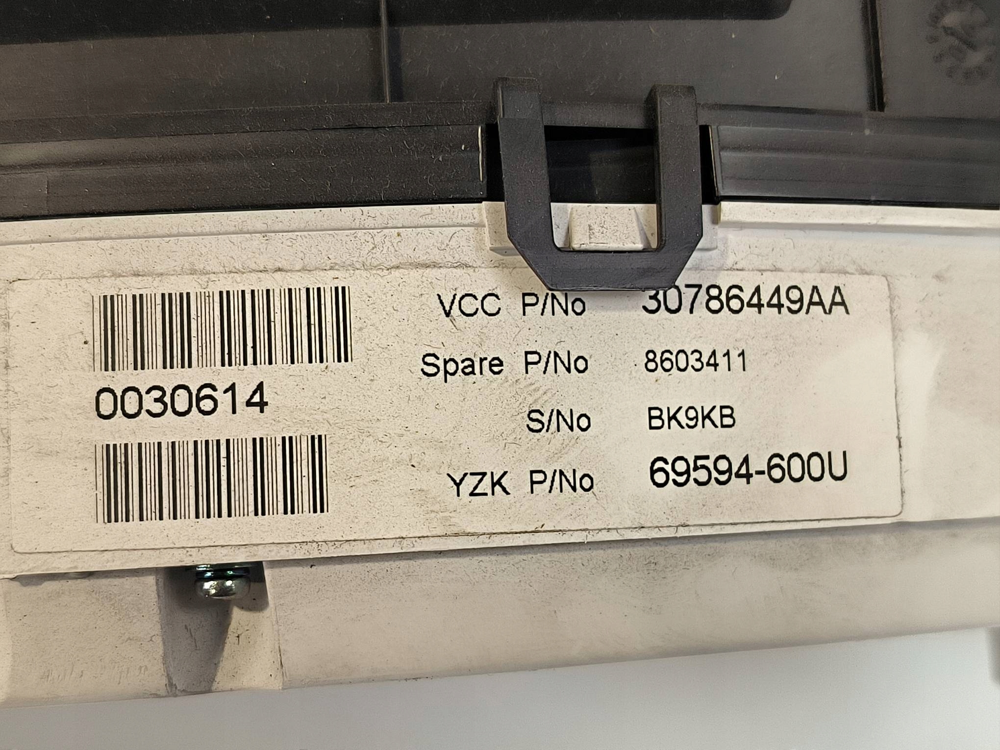 dials clock 30786449AA VOLVO S80 II