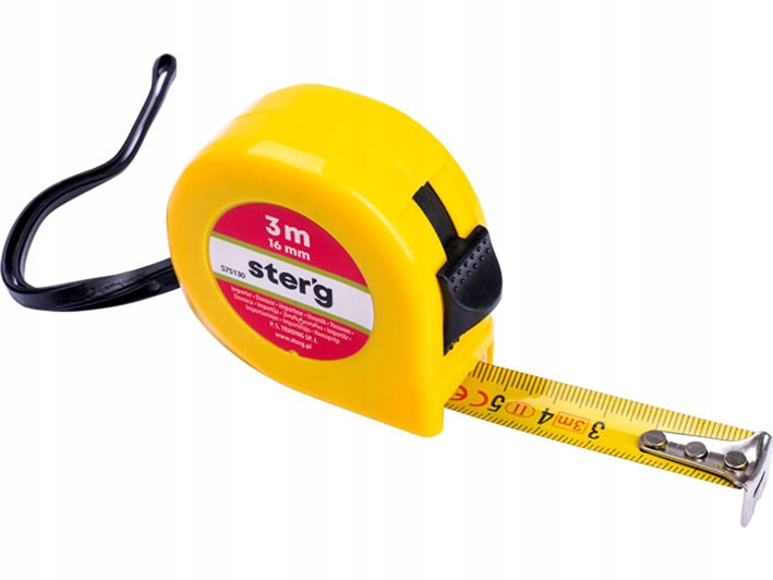 STERG MIARA MIARKA METRÓWKA TAŚMA STALOWA ZWIJANA 3m /16mm