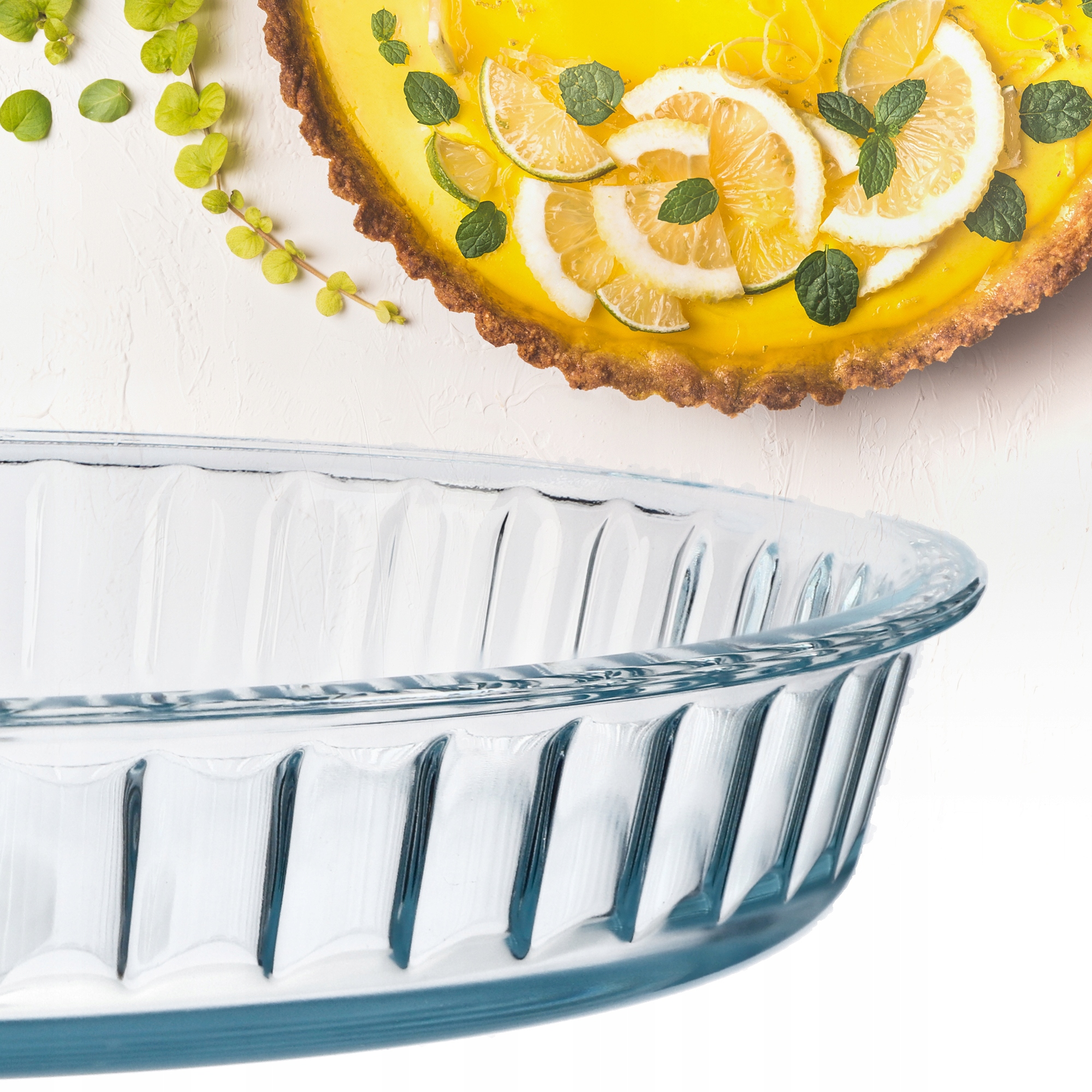 FORMA DO TARTY CIAST PIZZY ŻAROODPORNA 27cm Materiał szkło