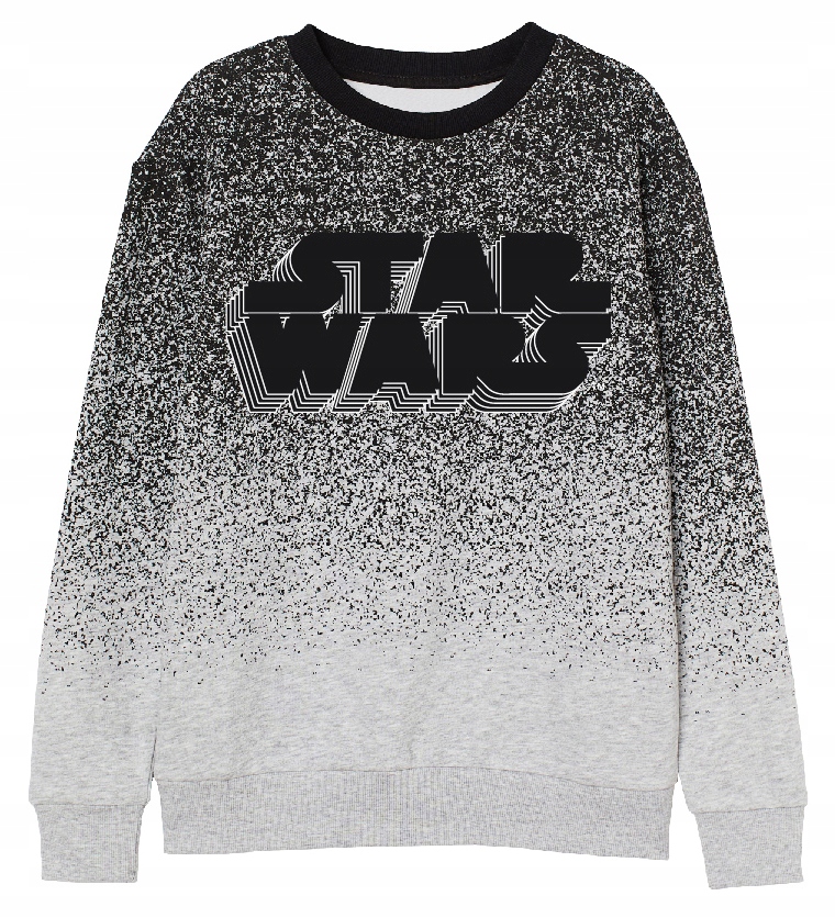 

Kultowa Czar-biala Bluza Star Wars Ciepła 146/152