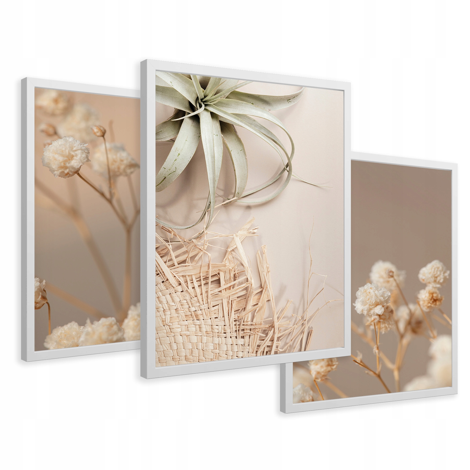 

Obrazy w ramie suszone kwiaty boho 43x99