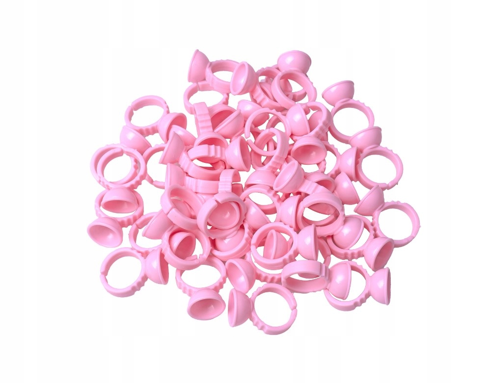 Pierścionek Do Aplikacji Kleju Pigmentu Make Up Różowy 100szt. Marka Clavier