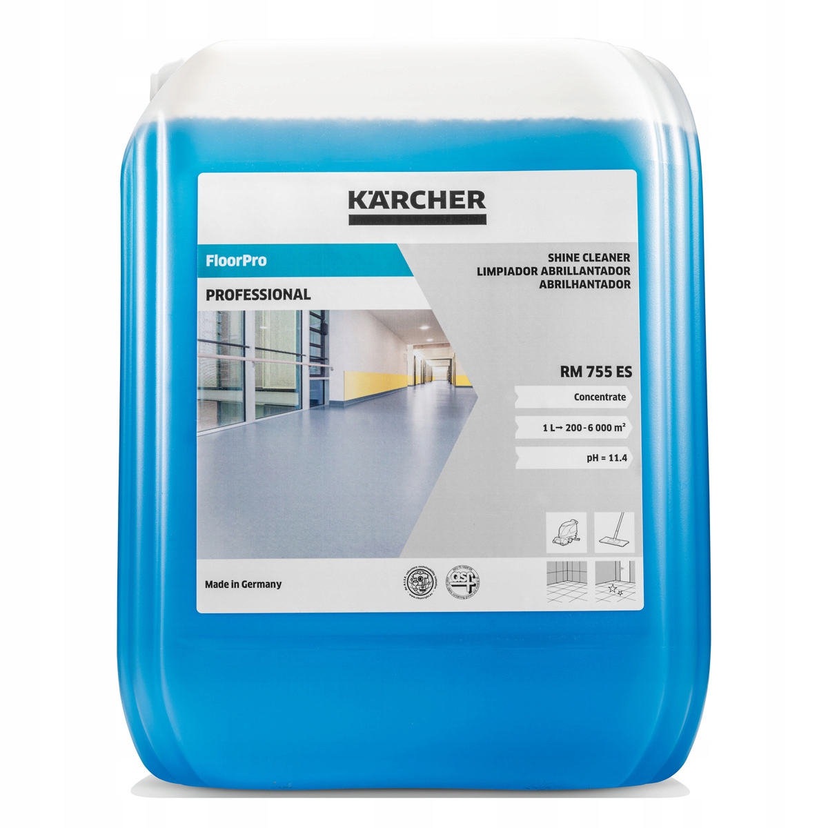 Levně Tekutina Kärcher Rm 755 Es 10 l mytí podlah pro mopy a drtiče 6.295-174.0