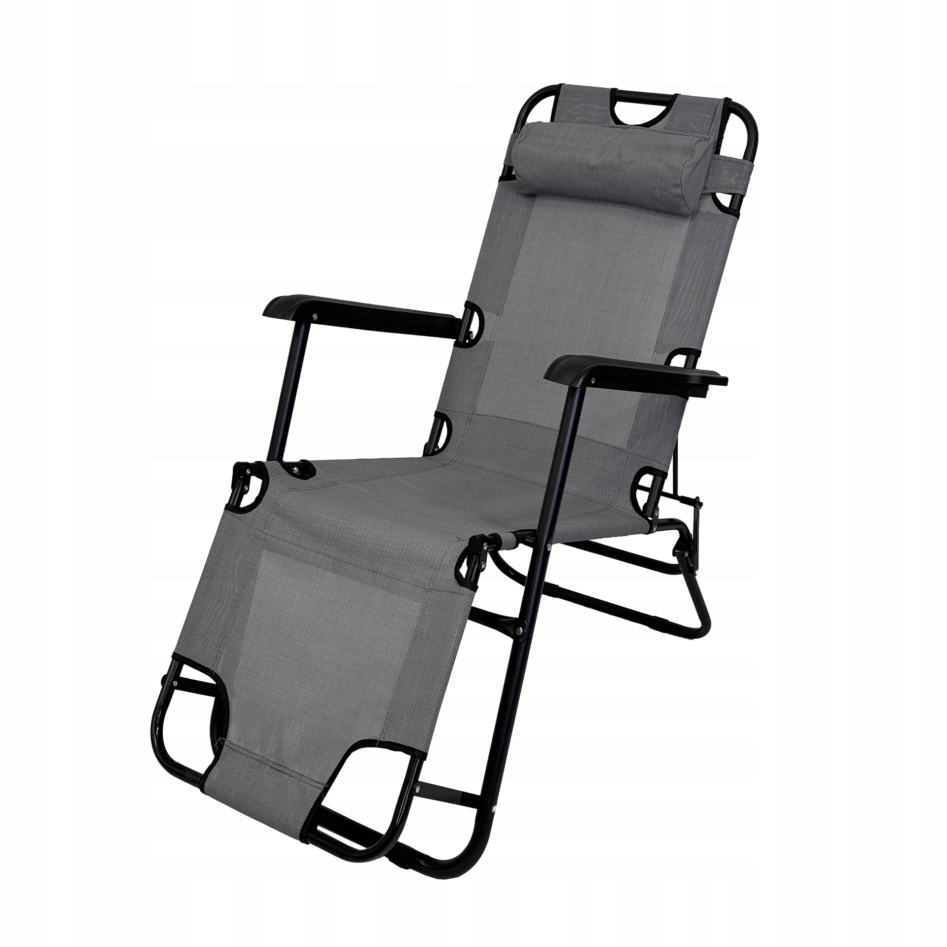 РАСКЛАДНОЙ ШЕЗЛОНГ ТУРИСТИЧЕСКАЯ РАСКЛАДНАЯ КРОВАТЬ RIVIERA II СВЕТЛО-СЕРЫЙ
