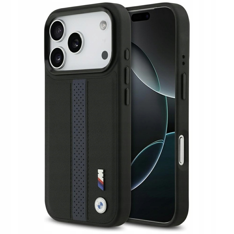 Pouzdro pro iPhone 17 Pro MagSafe Bmw M Originální kožené modré pouzdro