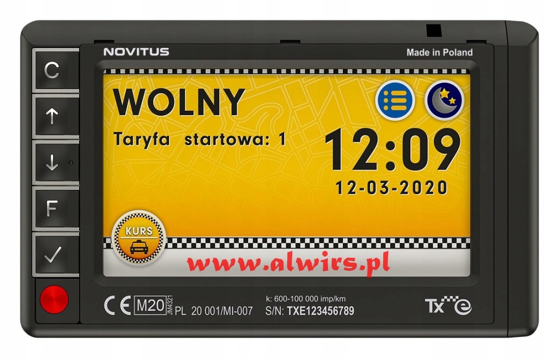 Nowy Taksometr Novitus Txe