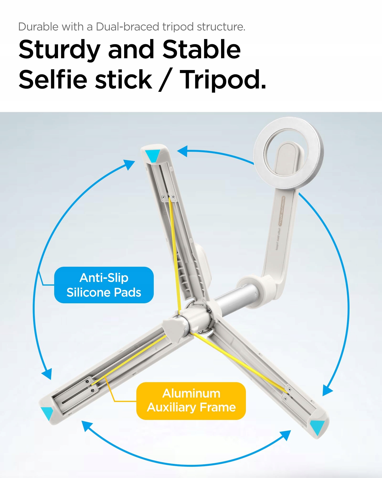 SPIGEN Magsafe Selfie Stick Bluetooth iPhone 16/15 Pro Max Samsung S24/S23 — miniatura 7