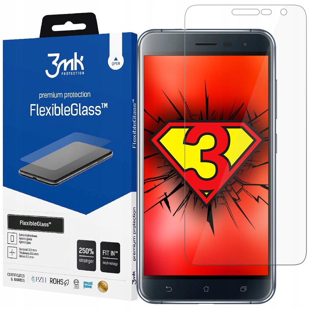 

Szkło Hybrydowe 3MK Flexible 7H Do Asus Zenfone 3