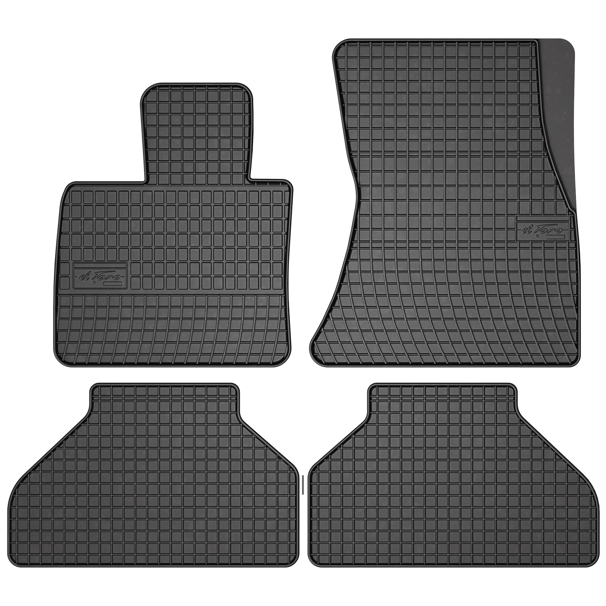 Černé gumové koberce Bmw X6 F16 od roku 2015