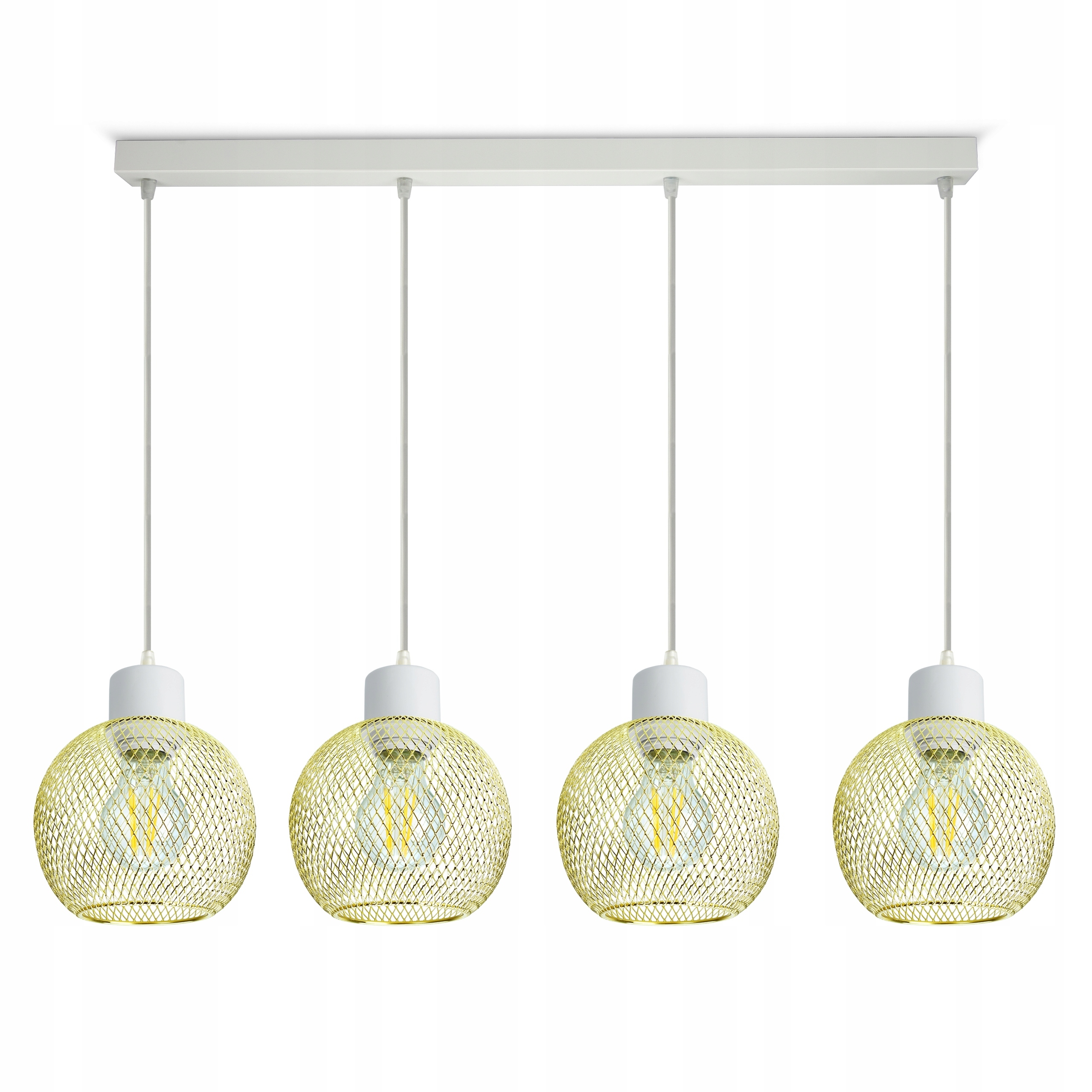 Závěsné Stropní Svítidlo Lustr Gold Globe 488-BZ4 Led 4xE27 Led Nastavitelná