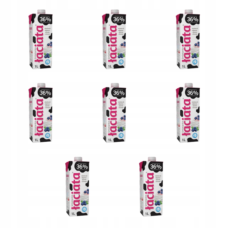Smetana Uht Łaciata 36% 1L X8