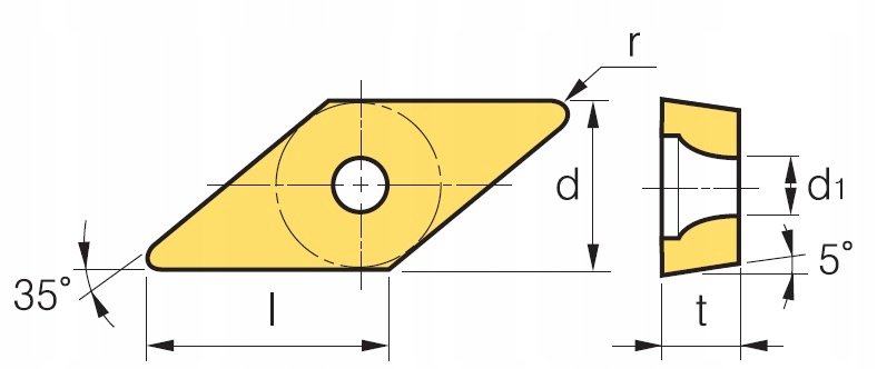 PŁYTKI WĘGLIK VCMT ALU. VCGT 160408 AK H01 KORLOY Marka inna
