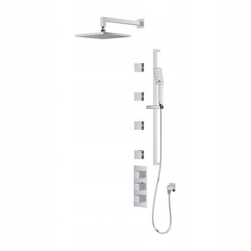 Podomietkový Sprchový Set Štvorcový, Chróm