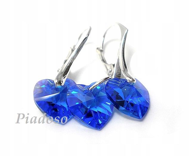 Krystaly Krásný Komplet Srdce Stříbro