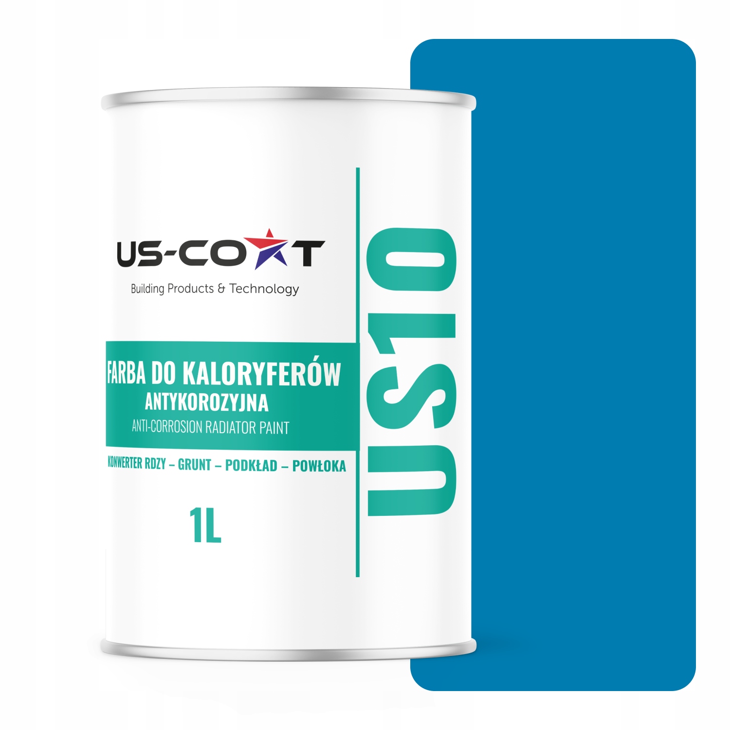 Barva pro radiátory Antikorozní Odolná 1L Lesklá Modrá 3v1